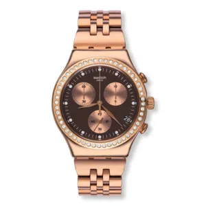 ساعة نسائية أنيقة من Swatch لون روز غولد