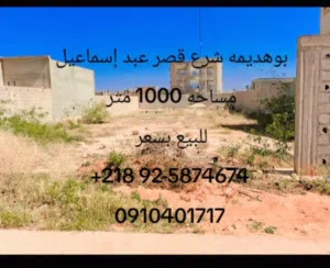 قطعة أرض 1000متر  للبيع