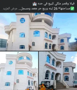 فيلا قصر ملكي للبيع في حده عمل خاص حجر بيضاء دورين وبدروم وملحق وطيرمانه شارعين زفلت بسعر مناسب