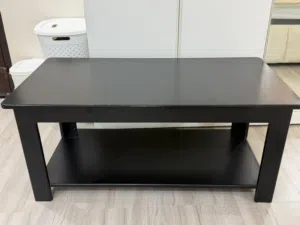 طاوله سوداء طابقين نظيفه طول 50 سم   عرض 114 سم   عمق 60 سم