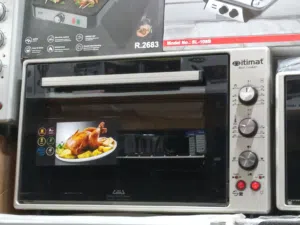 فرن كهربائي Itimat 60 لتر بمروحة Turbo – زجاج مزدوج ونتائج احترافية