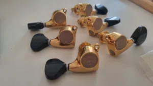 Gotoh SGL510Z-EL5 Tuners (Nature Mode) - 21:1 Tuning Ratio. Gold/Ebony Buttons