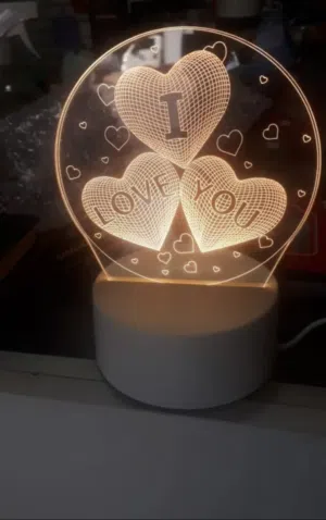 مصباح ديكوري 3d   for gifts  باشكال متنوعه