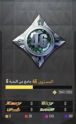 مستوى الحساب 69 لفل المجموعات 46 و إنجازات 7100 يوجد تحويل شام كاش