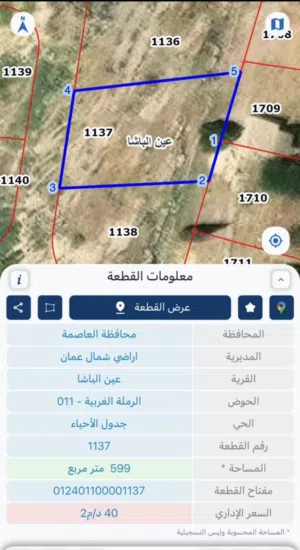 Residential Land for Sale in Salt Ein Al-Basha