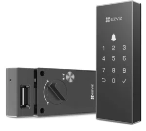 EZVIZ DL03 Smart Rim Lock - Bluetooth & Wi-Fi Enabled, Multi-Method Keyless Entry, Remote Control,