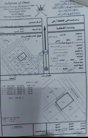 Residential Land for Sale in Al Dakhiliya Nizwa