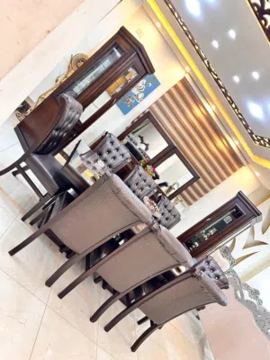 غرفه سفره اربع قطع خشب زان صلد تفصييل