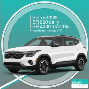 Kia Seltos 2025 for rent in Dammam - Free delivery for monthly rental