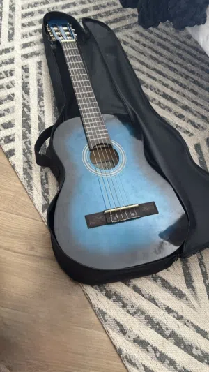 Carlos Blue Guitar with case