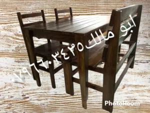 كراسي زان وطاولات سويد  حسب الطلب المطبخ والمنازل والحدائق