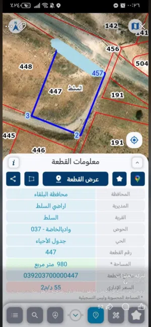 Residential Land for Sale in Salt Al Saro
