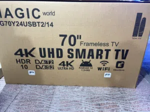 شاشة ماجيك 70 انش 4k smart أندرويد مع ريموت عدد 2 موديل 2026 بأقل سعر بالمملكه متوفر التوصيل