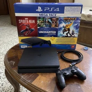جهاز ps4 استعمال بسيط مع كامل ملحقاته