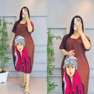 كوني دومآ متألقة   أجمل الموديلات الصيفية   جديد وحصري   دشداشة طبعة الشماغ قصيرة