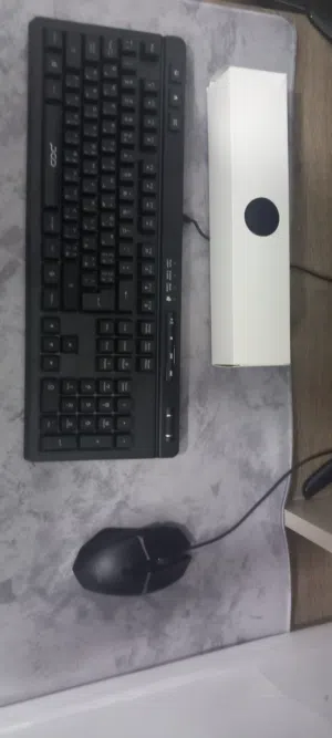 كيبورد ماوس ماوس باد كلهم RGB معدا الماوس باد جديد فتح للتصوير فقط