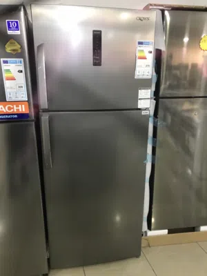 ثلاجه سعر حررررررق ثلاجه كراون ستانلس ستيل 450 لتر يوجد شاشة تحكم بدرجات البرودة توفير طاقة A++