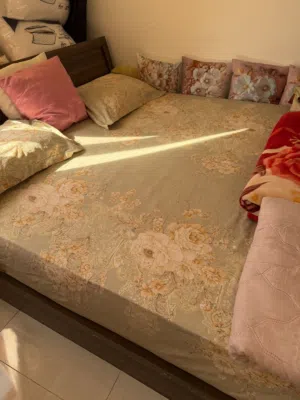 Bed with mattress