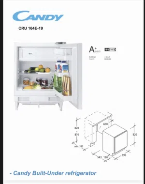 Candy built in refrigerator