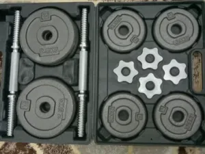 طقم دامبل 20 كيلو حديد اصلي