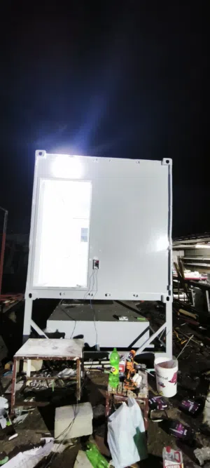 Container Sandwich Panel Toilet with Sawerge Tank available at TARIQ AL KHOUD Portacabin company