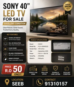 Sony 40” LED TV