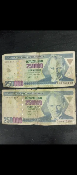 عملات ورقيه تركي نص مليون ليرة تركية للبيع نادر جدا جدا جدا جدا جدا