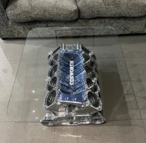 Custom V8 Engine Coffee Table – Unique Luxury Car-Themed Piece