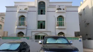 Apartment for rent in Al Ghubra North, 18th November Street. It consists of 3 rooms and 2 bathrooms