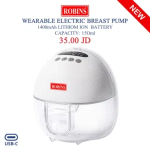 شفاط الحليب الكهربائي القابل للإرتداء لراحة اكثر للامهات Robins Wearable Single Breast Pump كفالة 3