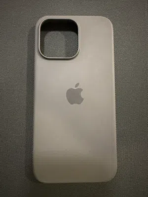 iPhone 15 Pro Max Apple Silicone Case (Taupe) with JETech Matte Screen Protector