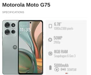 MOTO G75 8/256