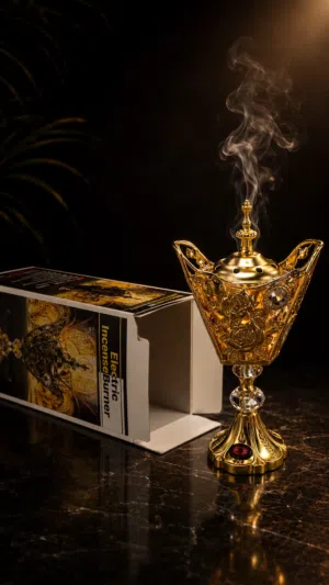 مباخر كهربائية ذهبية فاخرة جملة