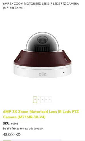 متوفر كاميرات ollz مش شركة زين 6mp mini ptz    50kd 4mp dual lens  50kd NVR 16ch