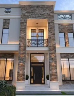 دار سكني مساحة 250 متر طابقين الطابق الارضي مكون من دوانية هول موزع غرفتين سويت مطبخ صحيات داخلية