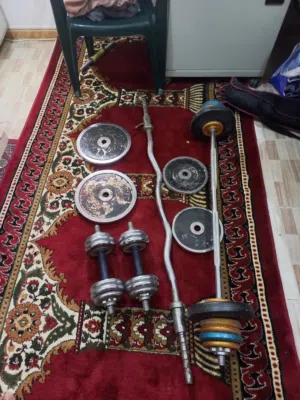 2 barble with weight and one set dumble
