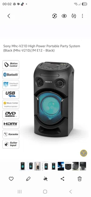 power portable party system  SONY.i like new
