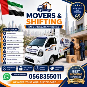 Hi guys I have Movers shifting service available 24 hours good Service discount price All over UAE