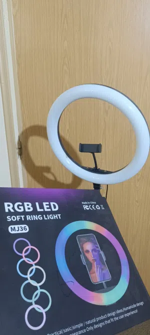 إضاءة رينق لايت RGB LED MJ36 متعددة الألوان - 12 إنش