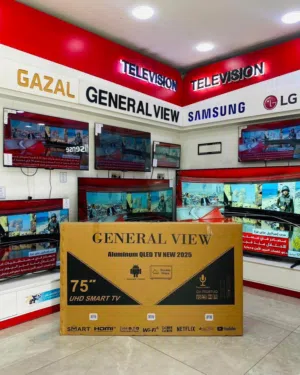 شاشة 75 أنش QLED ضد الكسر موديل 2025 بأفضل الأسعار بالمملكه ومتوفر لدينا خدمة التوصيل وتركيب