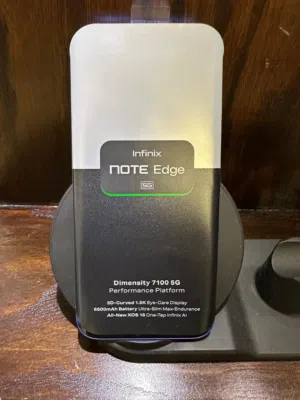 Infinix ( Note Edge 5g ) Blue Mobile Phone with 256GB Storage - Brand New - كفالة الشركة لمدة سنة
