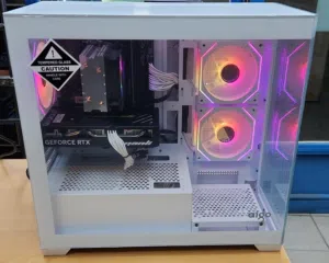 للبيع بي سي جيمنق Core i5 14Gen256M.2 ssd+1TB SSD /16Ram/5050 8GB RTX مع الكرتون