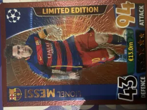 lionel messi limited edition collectors card barcelona