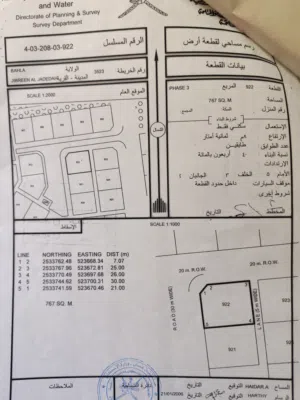 أرض سكنية في جبرين 3 قريبه من مسجد الشراه
