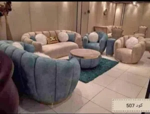 اوفر كنب جلوس 8 اشخاص تفصيل لجميع الالوان متاحه ومقاسات من الزين للاثاث مع اعلي خامه قماش ويتر بروف