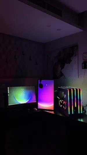 Setup Gaming كامل i9-14900KF + RTX 5070 Ti + شاشتين Samsung Odyssey G6