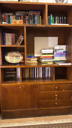 بوفيه / مكتبة خشب طبيعي