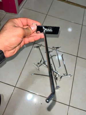 Bulk Lot of Heavy-Duty Chrome Slatwall Display Hooks