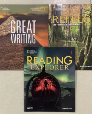 للبيع 3 كتب تمهيدي انقليزي 001/002/003 لجامعة البحرين (المستوى الاول- بدون اكواد)