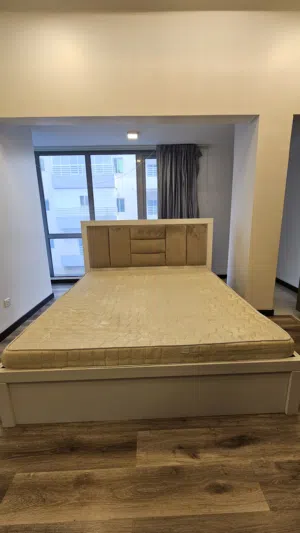 King Size Bed with Side Table for Sale